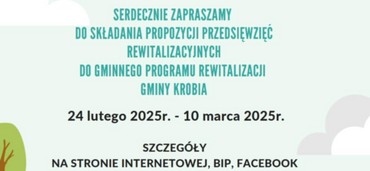 Ogłoszenie o naborze przedsięwzięć rewitalizacyjnych  w procesie opracowania Gminnego Programu 