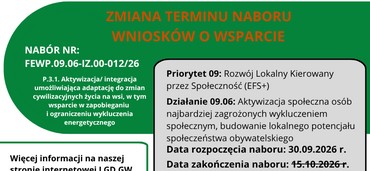Termin składania wniosków wydłużony
